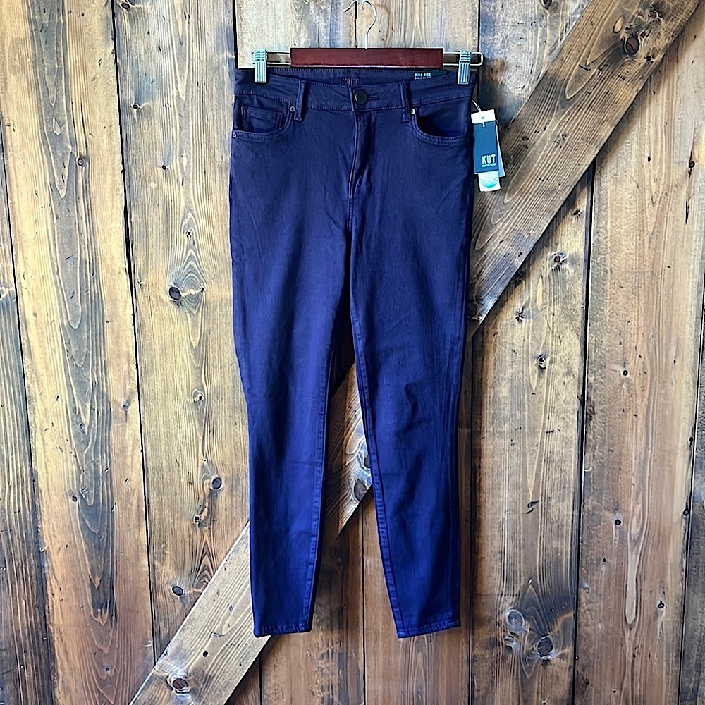 KUT FROM THE KLOTH High Rise Ankle Skinny Women’s Size 2 Eggplant